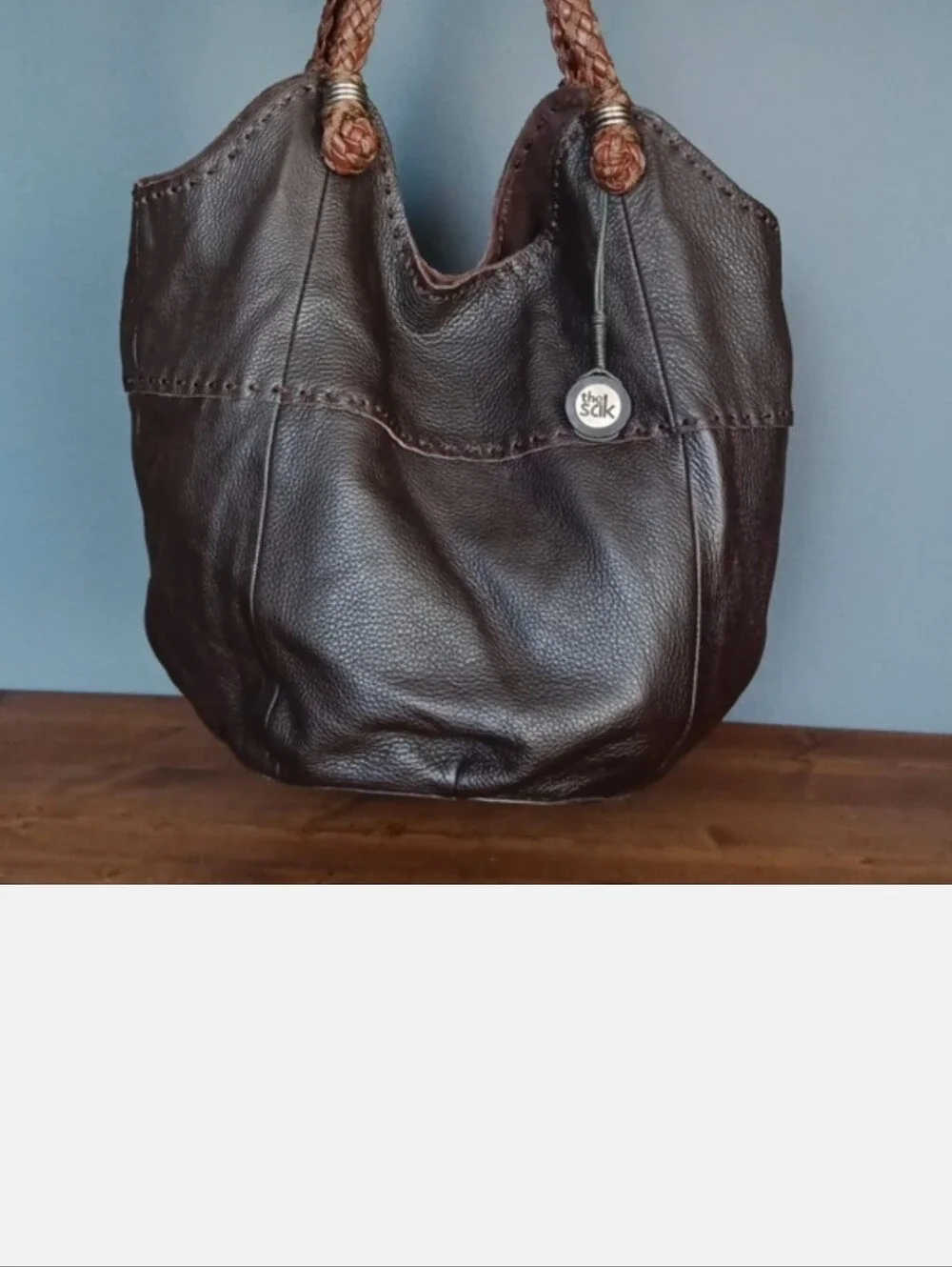The Sak Dark Brown Pebbled Leather Hobo Bag